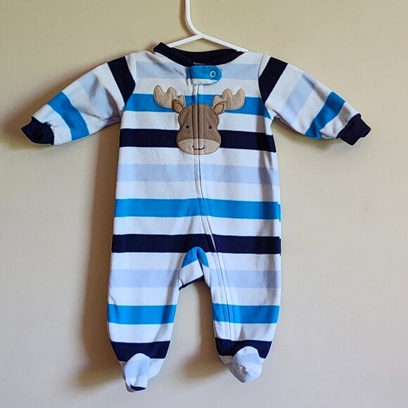 Carter's | Pajamas | Carters Baby Boy Fleece Zipup Footed Pajamas Size ...